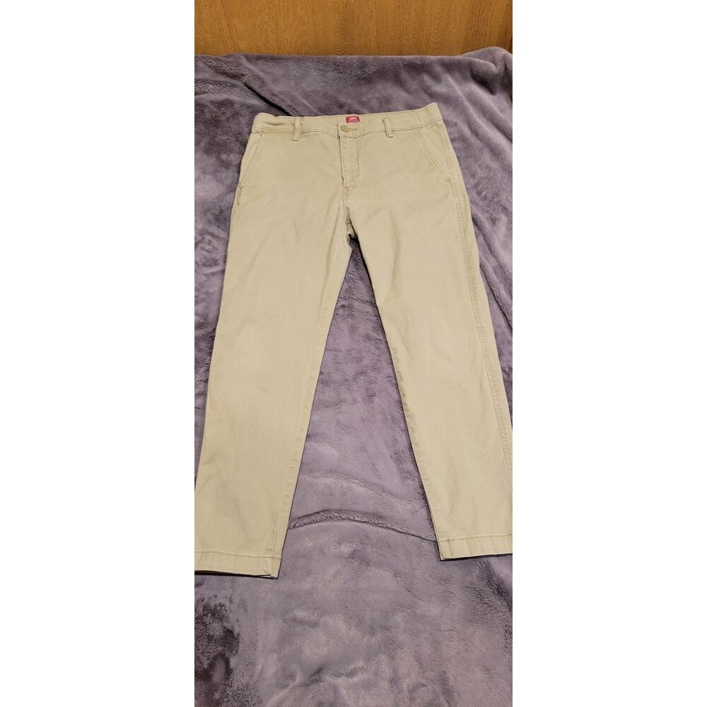Levis XX Chino Standard Taper Pants Mens Size 33x30 Gray Khaki Stretch Casual